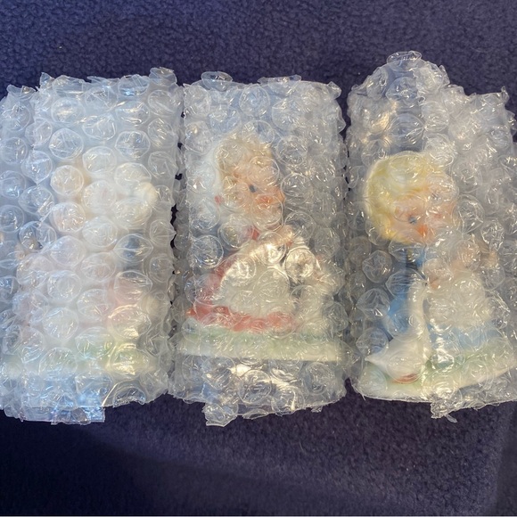 Vintage Homco Polka Dot Girls with animals set of 3 - Picture 7 of 7